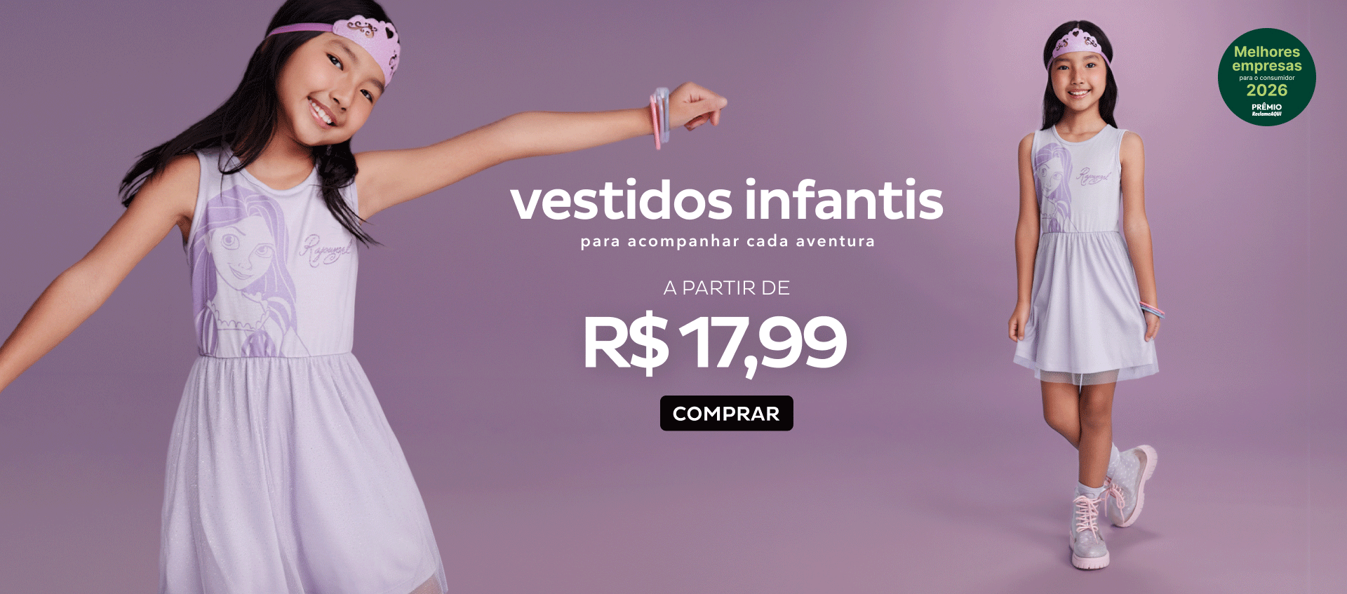 Vestidos Infantis a partir de R$17,99 Vestidos Infantis a partir de R$17,99