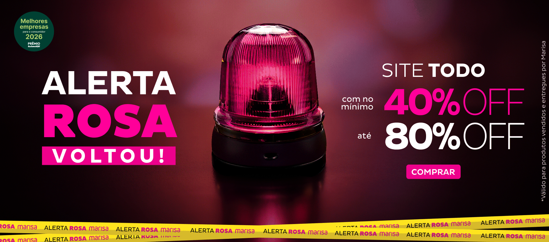 Alerta Rosa - Site Todo com no mínimo 40OFF